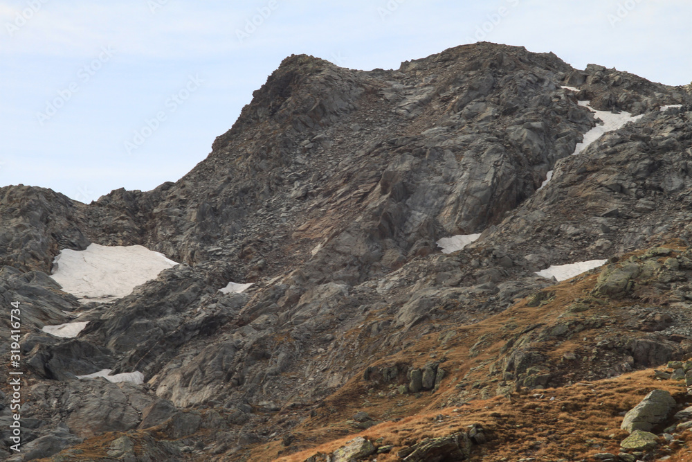 Hochalpine Bergwelt am Lattenhorn über dem Splügenpass