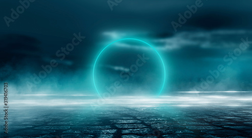 Futuristic landscape, abstr...