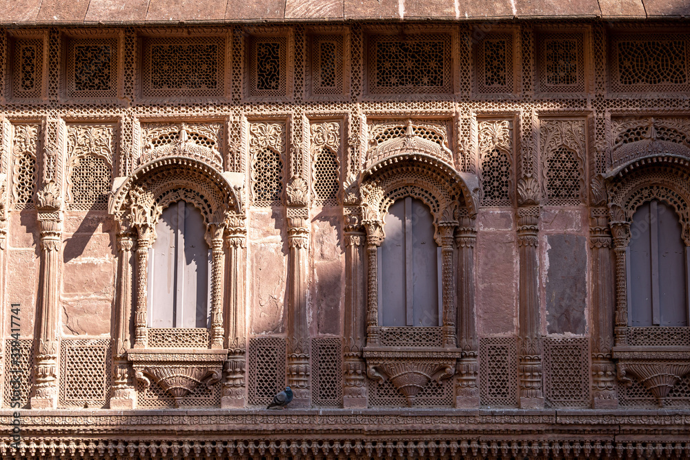 mehrangarh fort windows detailed