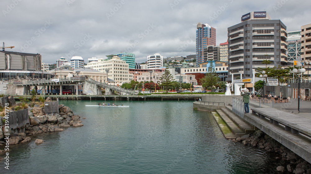 Wellington New Zealand Harbour side.