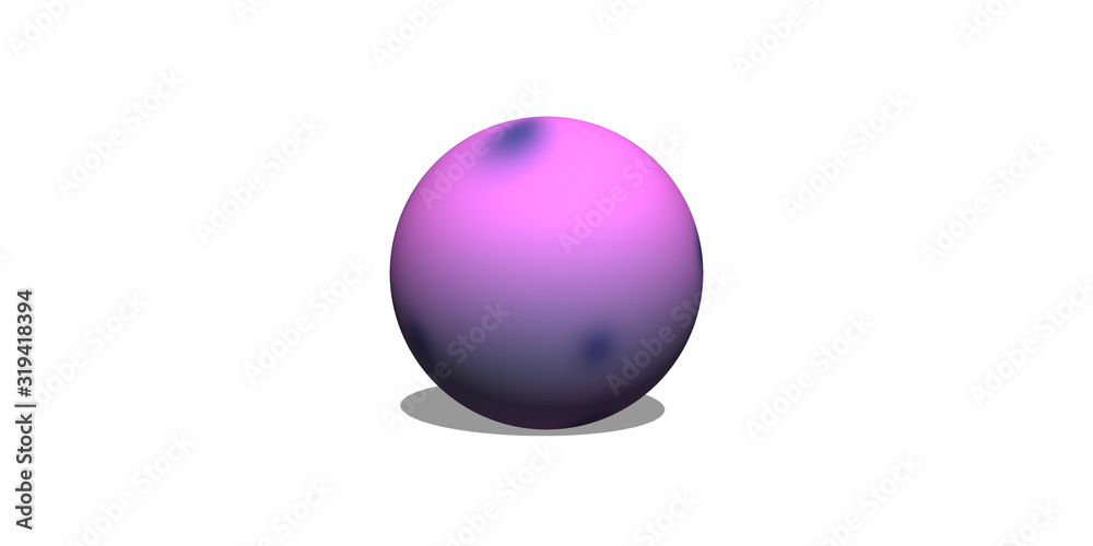 3D illustration colorful ball isolated on white background