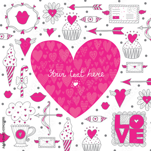 Romantic card for St. Valentine's day.