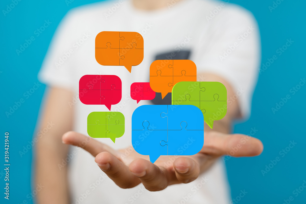 Digital icons with colorful dialog speech bubbles. Digital icons with colorful dialog speech bubbles.