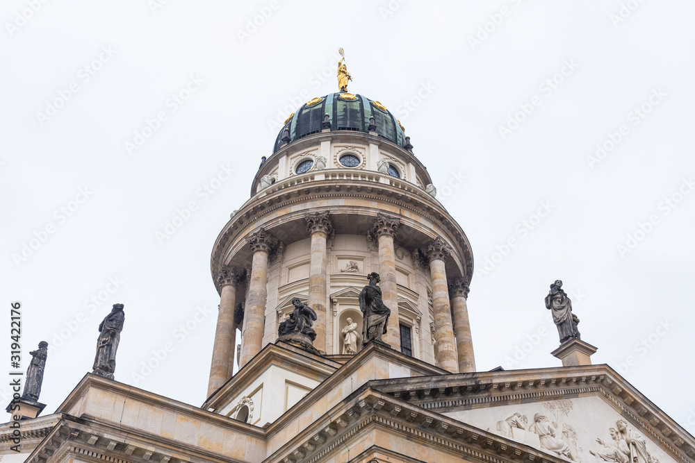 Dome of the German Cathedral close-up in Berlin, Germany.