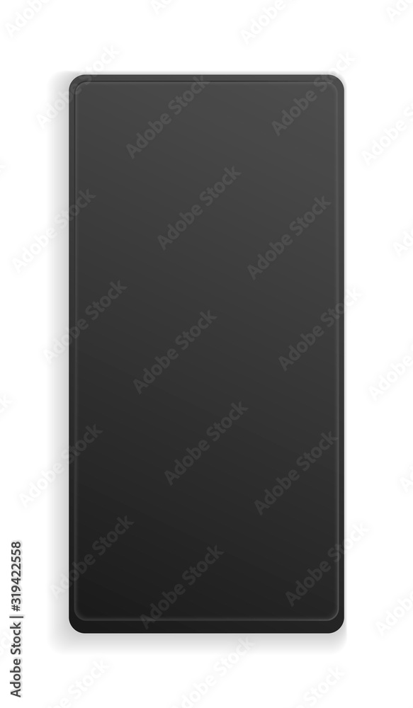 Vector realistic wide angle smartphone. Cell phone mockup Vector realistic wide angle smartphone. Cell phone mockup
