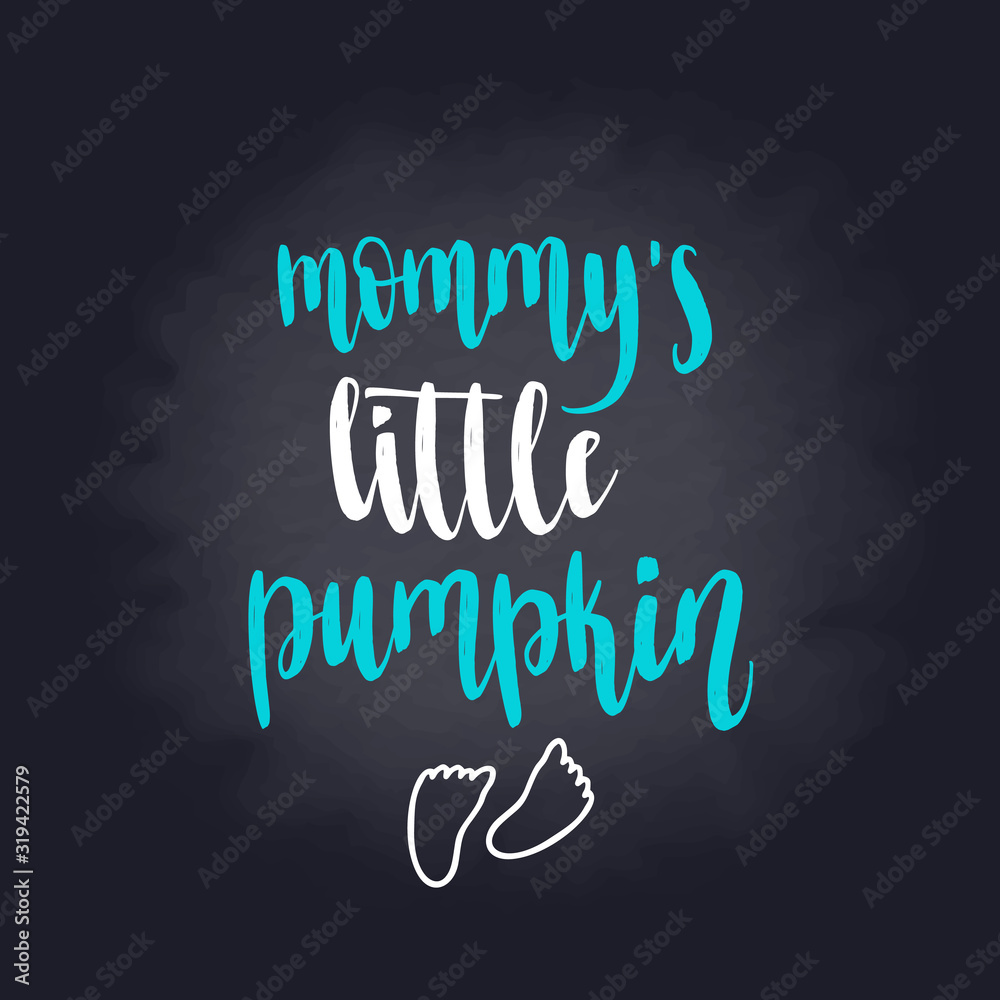 Obraz premium Pregnancy handwritten calligraphy vector phrase. Maternity quote lettering.