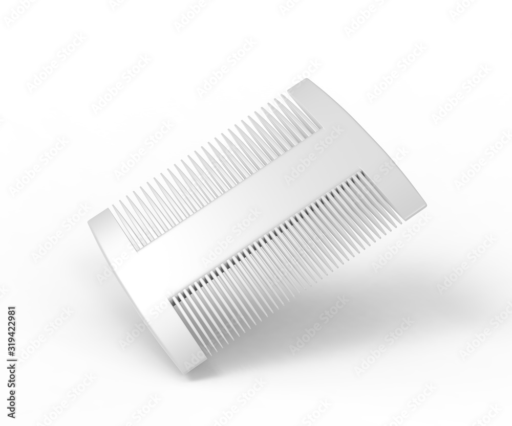 Blank Two Sided Hair And Beard Comb For branding. 3d render illustration. Blank Two Sided Hair And Beard Comb For branding. 3d render illustration.