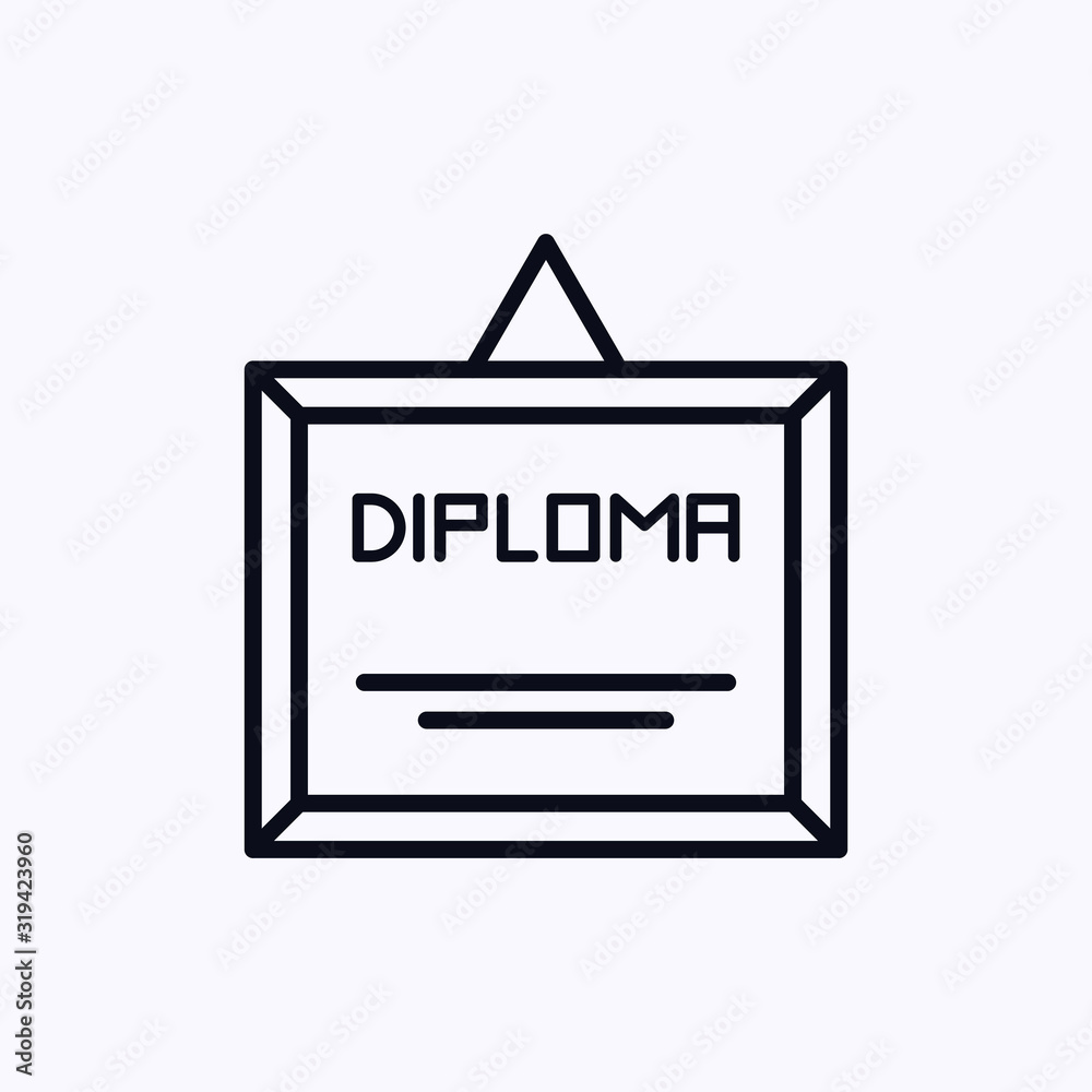 Medical diploma icon thin line Medical diploma icon thin line