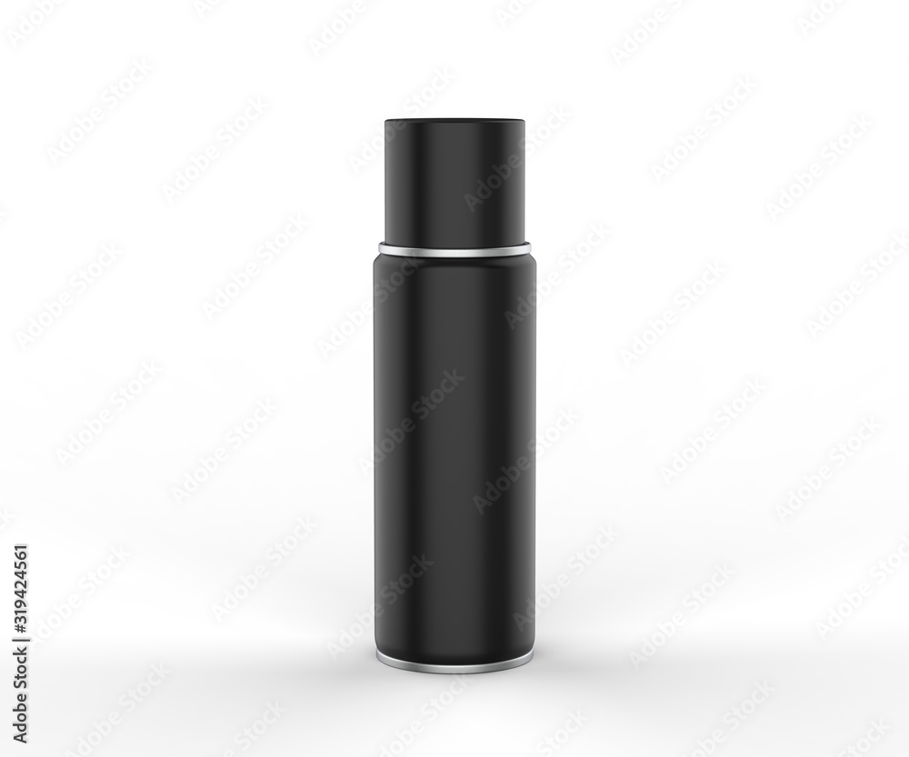 Blank spray tin can for branding. 3d render illustration. Blank spray tin can for branding. 3d render illustration.