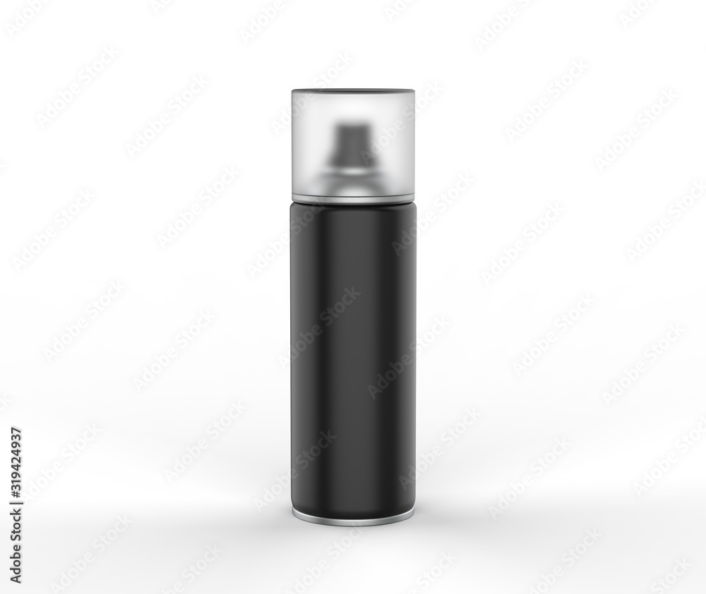 Blank spray tin can for branding. 3d render illustration. Blank spray tin can for branding. 3d render illustration.