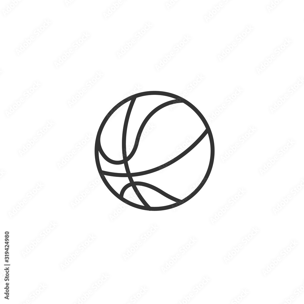 street basketball line art vector icon street basketball line art vector icon