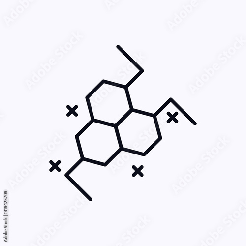 DNA icon thin isolated on white background