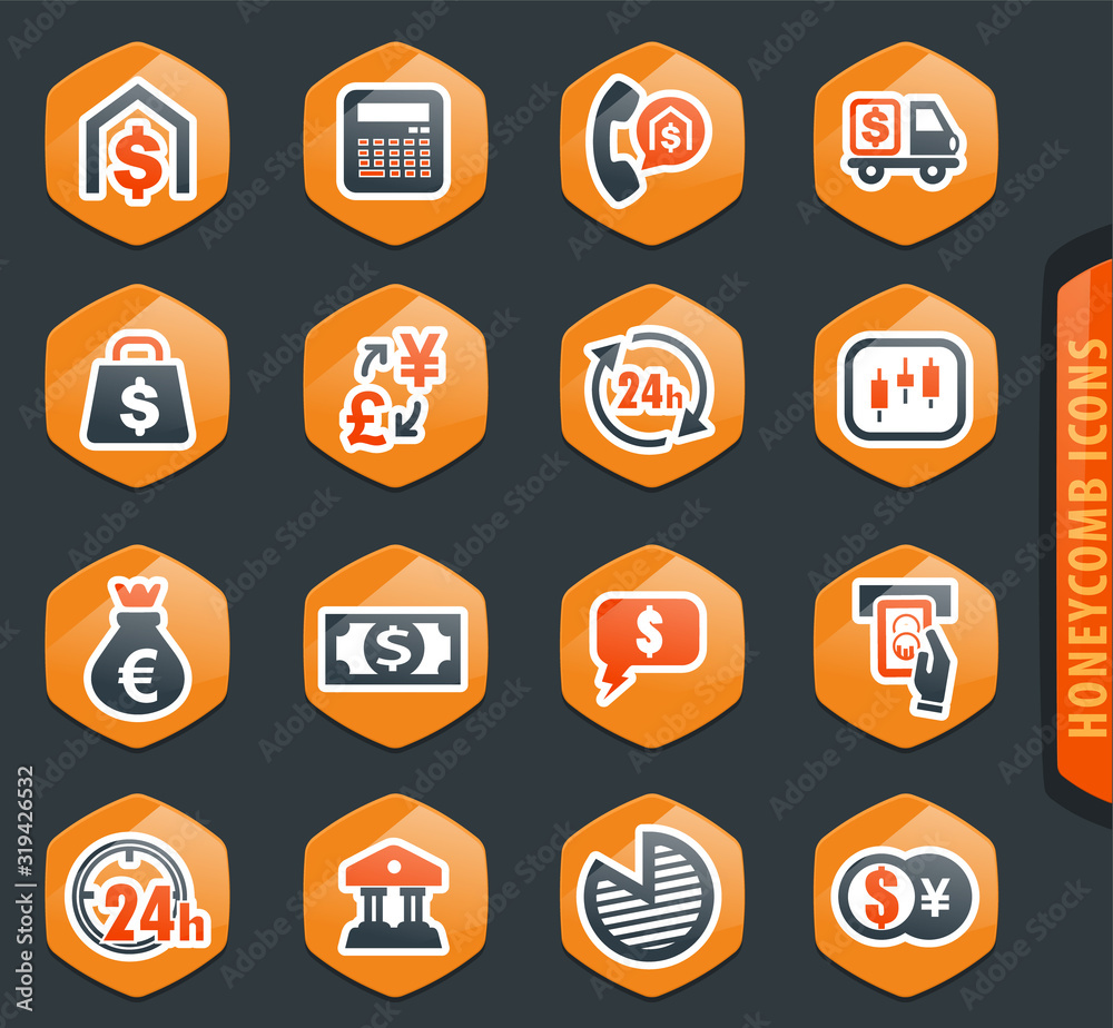 Currency exchange icons set Currency exchange icons set