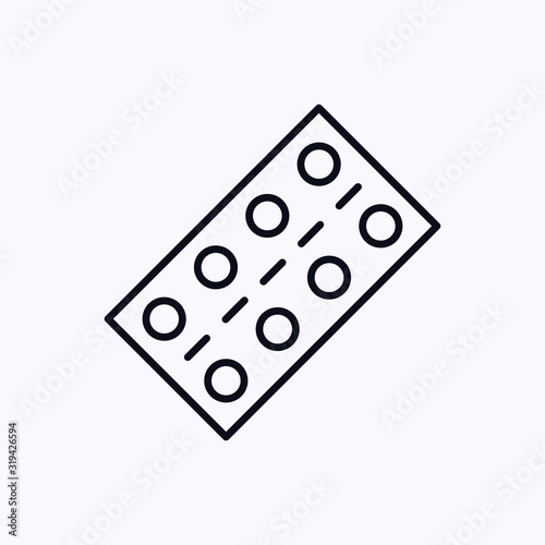 medicines pills icon thin line
