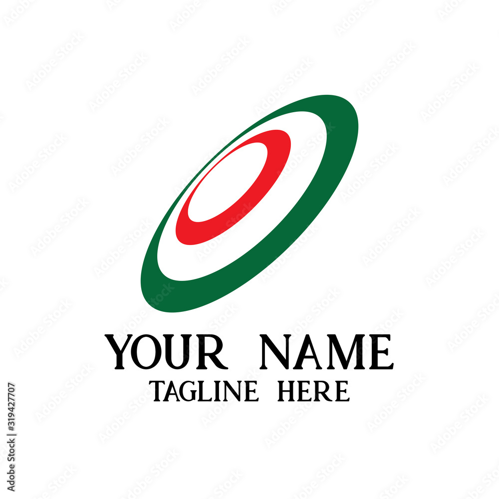 illustartion circle icon vector target. shot at circle target