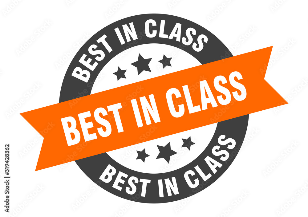 Fototapeta premium best in class sign. best in class round ribbon sticker. best in class tag