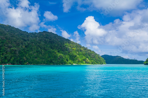 Beautiful Blue Sea at Surin Islands, Phang Nga, Thailand.