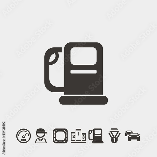 gas station icon vector illustration symbol for website and graphic design