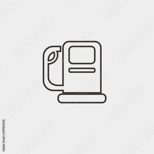 gas station icon vector illustration symbol for website and graphic design