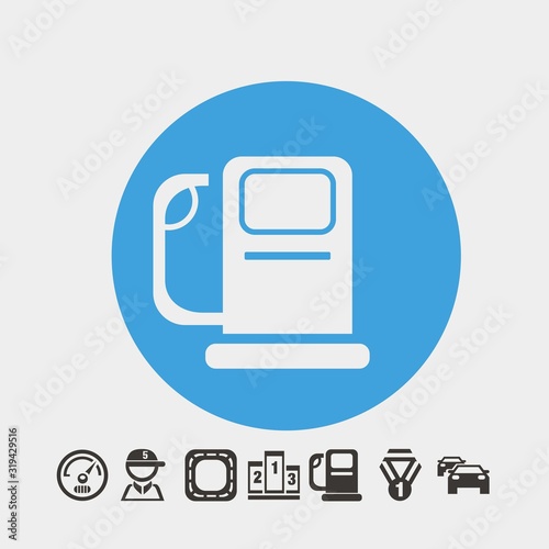 gas station icon vector illustration symbol for website and graphic design
