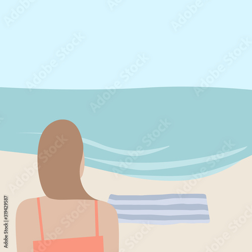 Vector Illustration of the beach