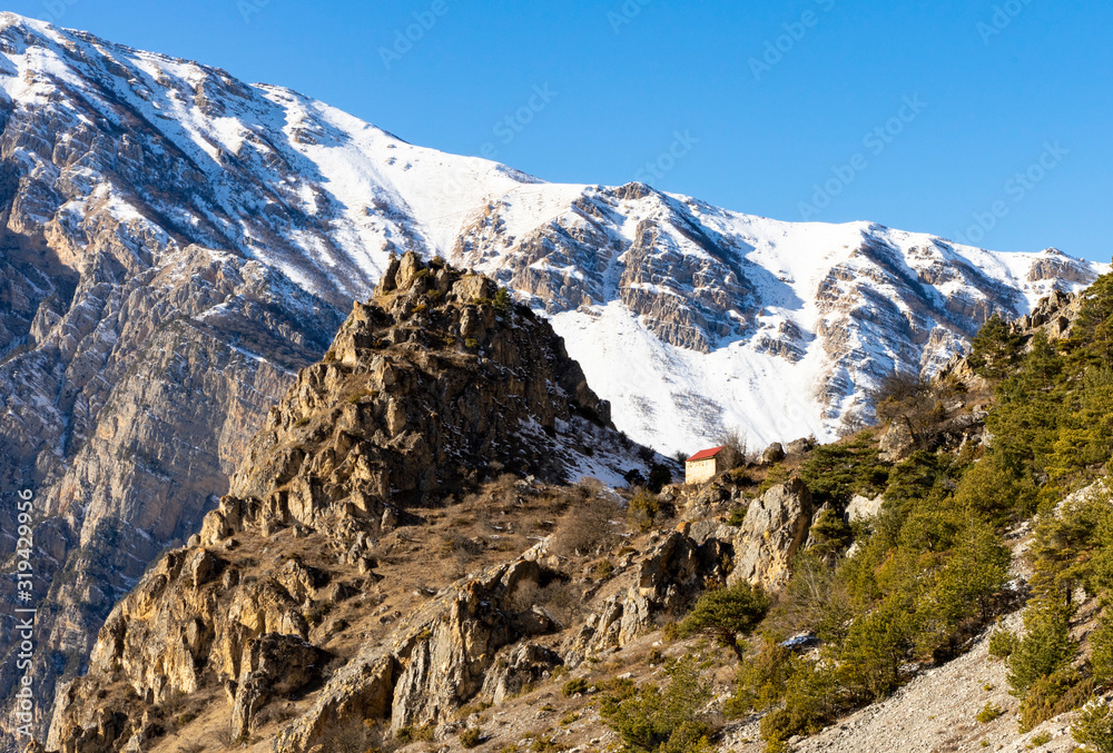 Obraz premium Old church in mountain