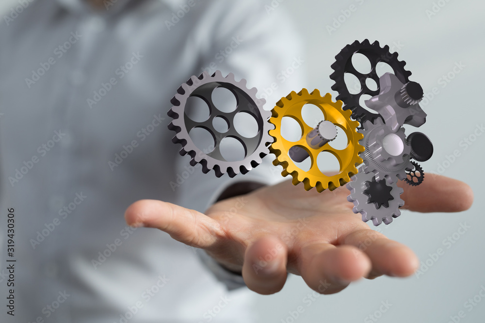 gear Technology setting concept background. gear Technology setting concept background.