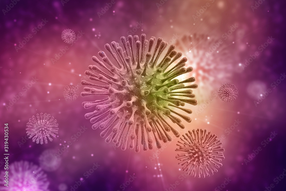 Fototapeta premium 3d rendering corona virus infection