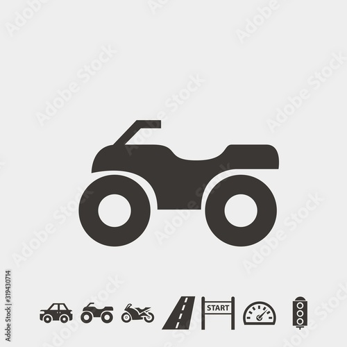 quad bike icon vector illustration symbol for website and graphic design