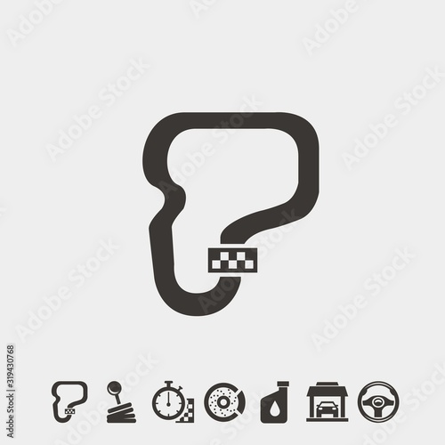 race lap icon vector illustration symbol for website and graphic design