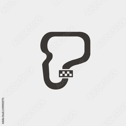 race lap icon vector illustration symbol for website and graphic design