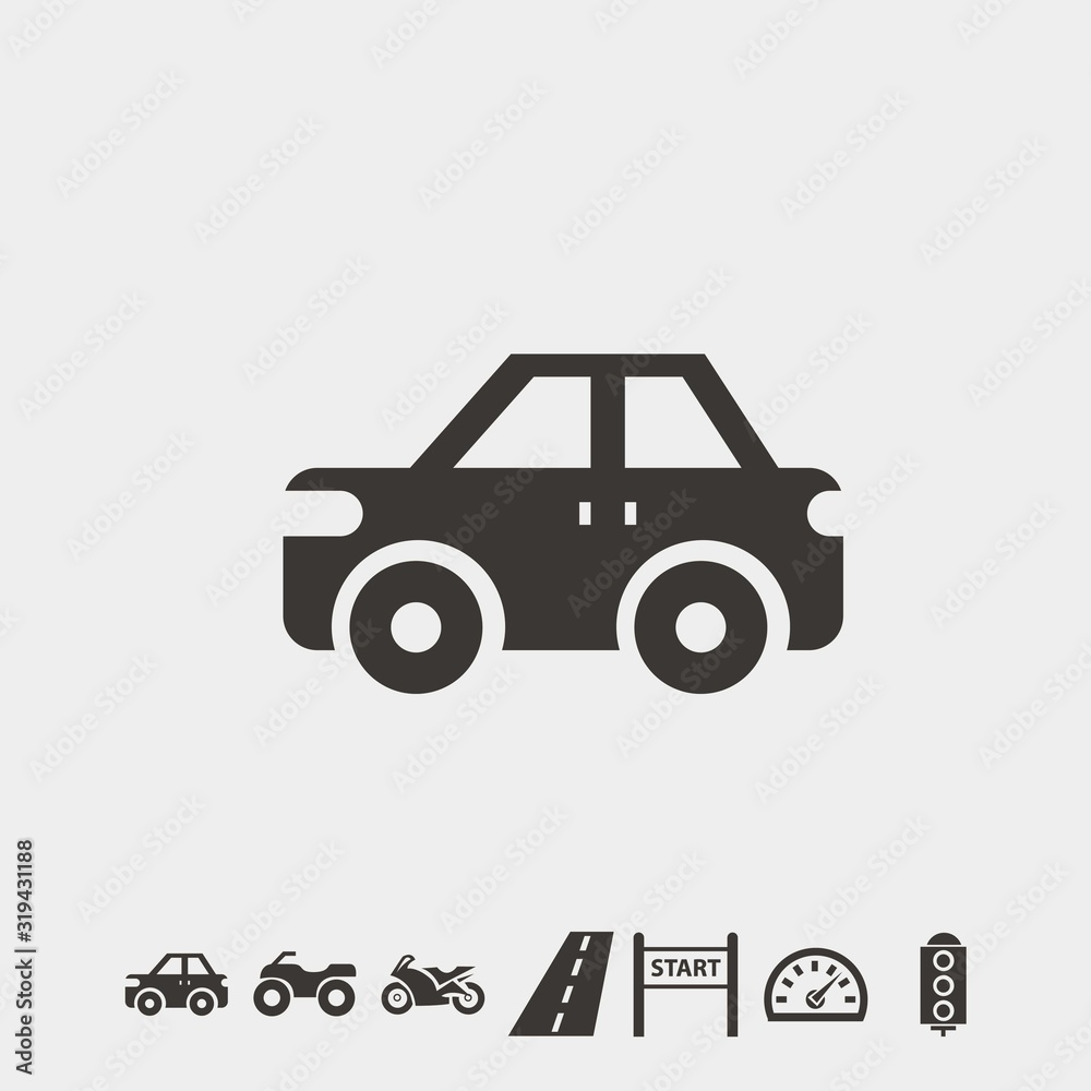 sedan car icon vector illustration symbol for website and graphic design