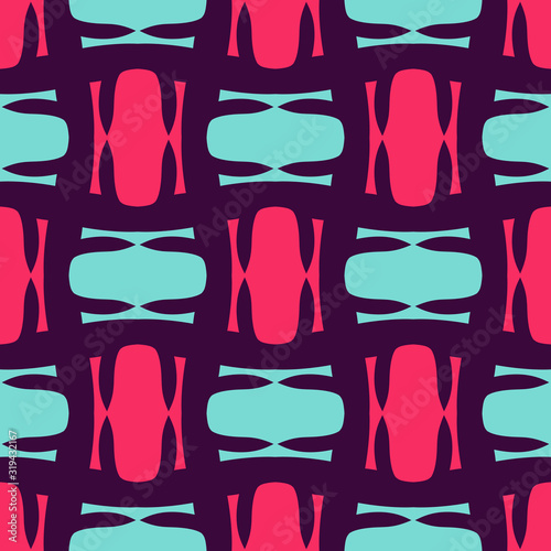 Seamless pattern with alternating geometric shapes.
