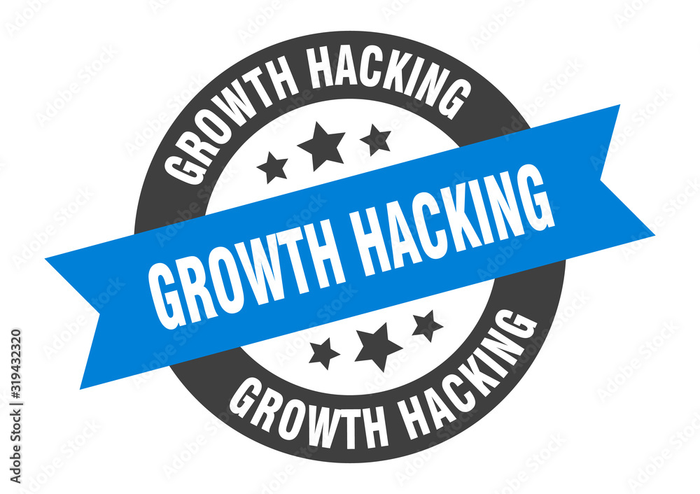 Fototapeta premium growth hacking sign. growth hacking round ribbon sticker. growth hacking tag