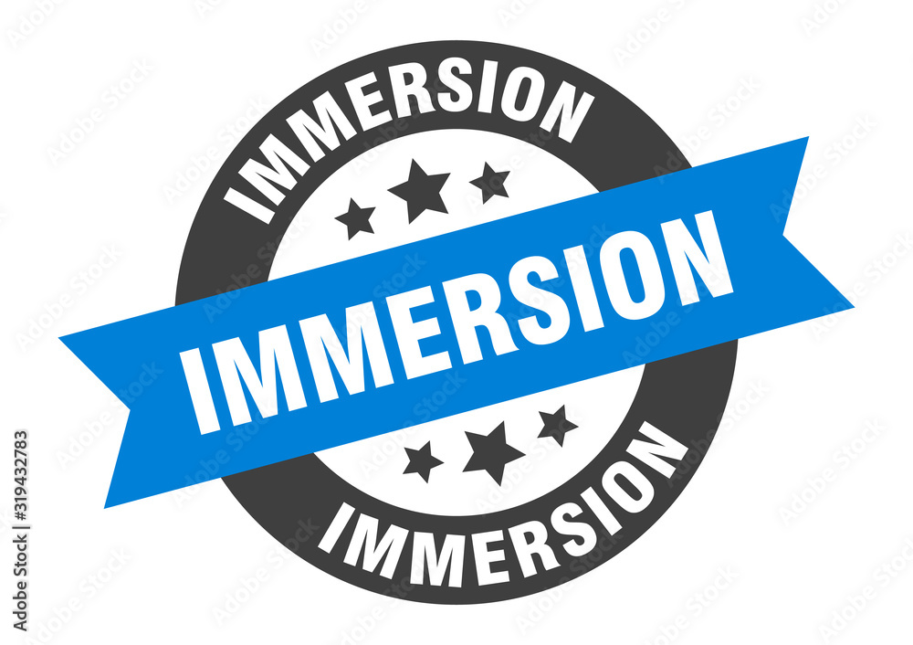 Fototapeta premium immersion sign. immersion round ribbon sticker. immersion tag