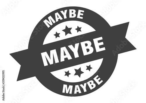 maybe sign. maybe round ribbon sticker. maybe tag