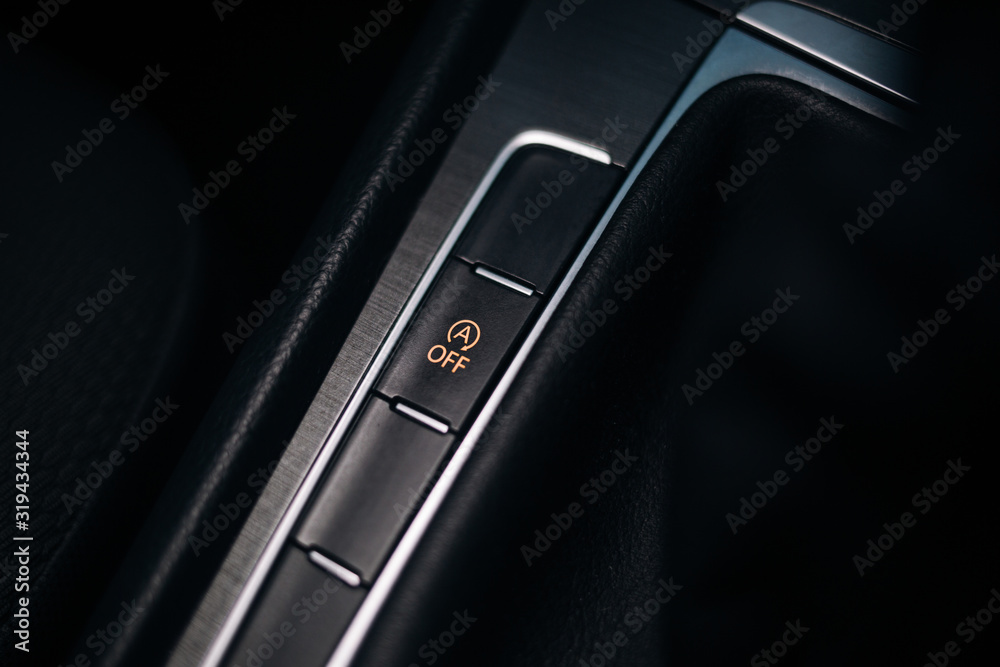 Car engine start and stop system activation button