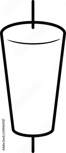 Turkey doner kebab icon - Vector illustration
