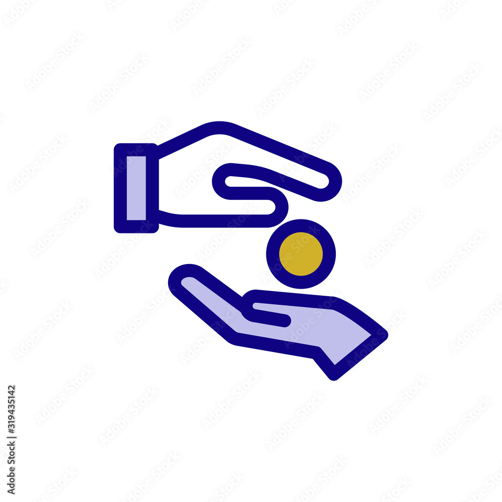 Giving Money Trendy Icon Design, Charity and Donation, Volunteer center, Vector Outline Icons Giving Money Trendy Icon Design, Charity and Donation, Volunteer center, Vector Outline Icons