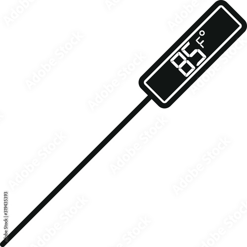  kitchen thermometer icon - vector illustration 