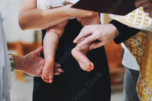 Close up on a baby feet