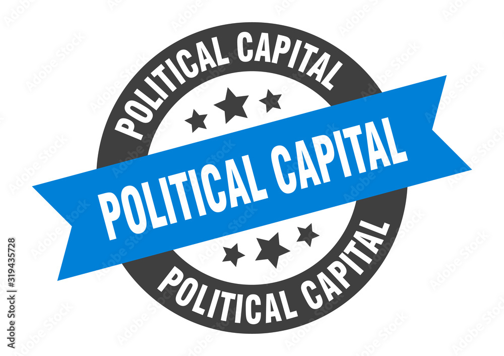 Fototapeta premium political capital sign. political capital round ribbon sticker. political capital tag