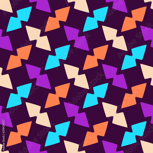Seamless pattern with bright geometric shapes.
