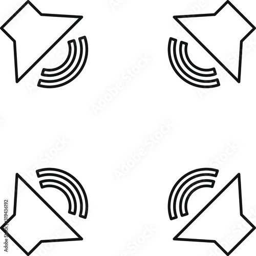 Surround sound symbols icon