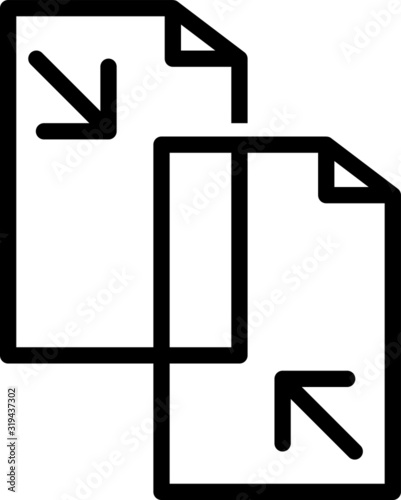 Merge icon - vector illustration