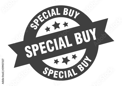 special buy sign. special buy round ribbon sticker. special buy tag