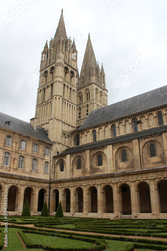 cloister of the men abbey (abbaye aux hommes) in caen in normandy (france) © frdric
