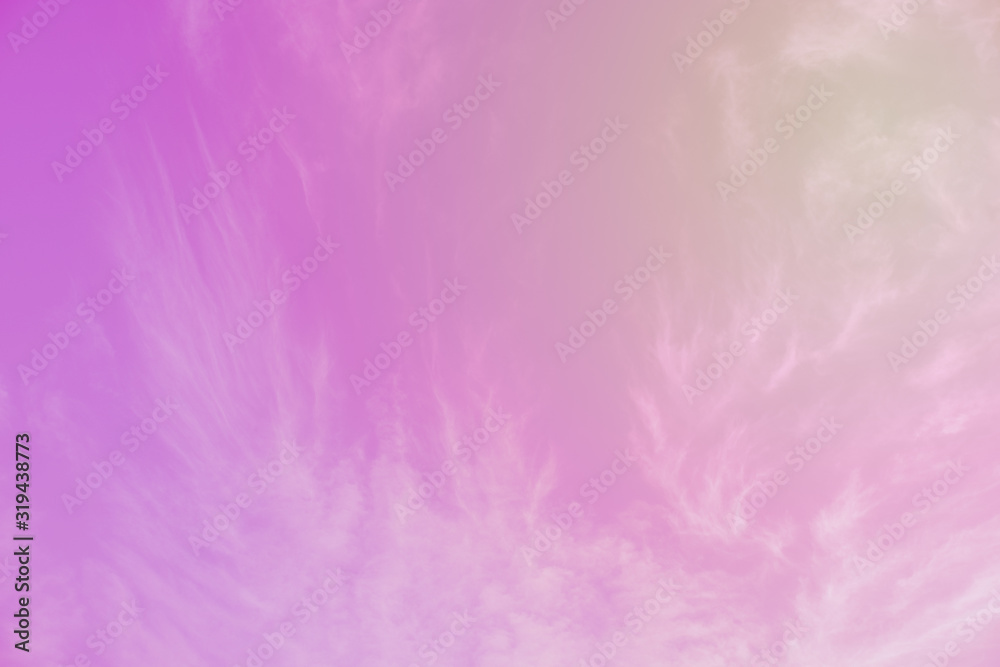 Soft sky and clouds with pastel colors
