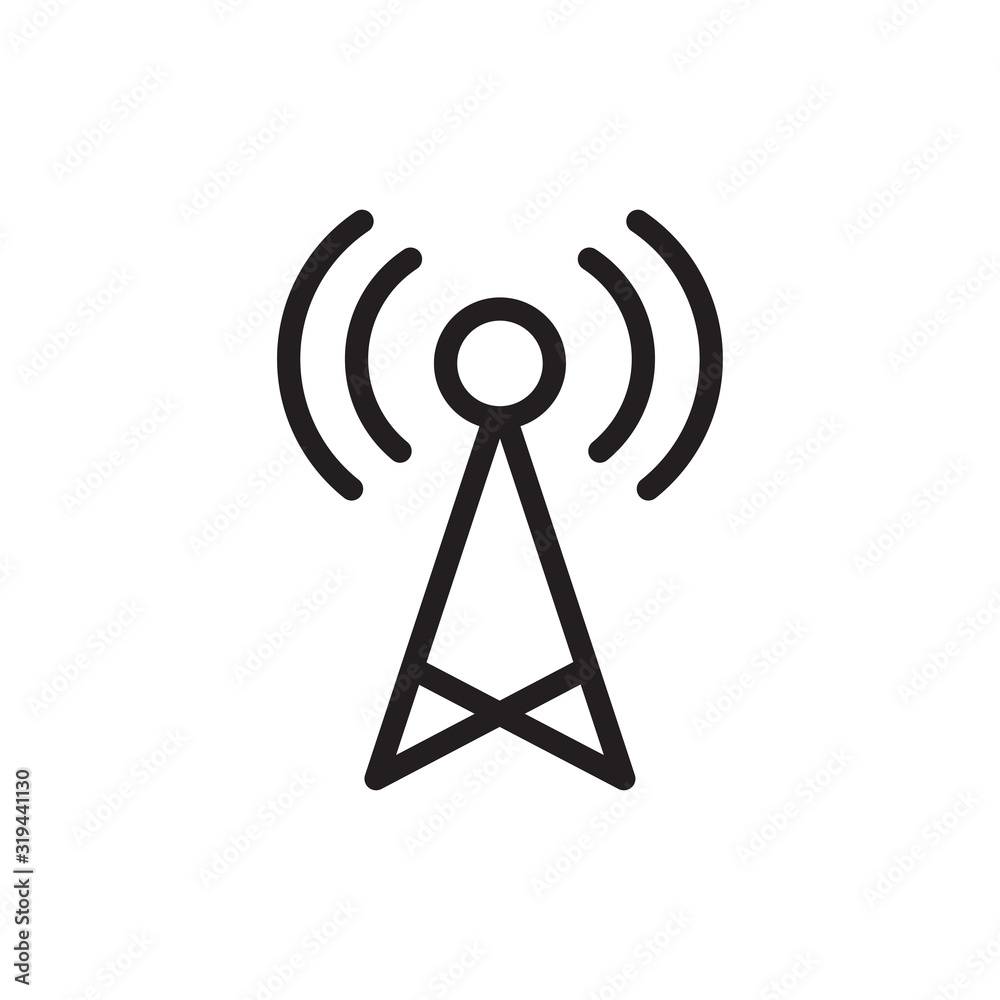 Broadcast, transmitter antenna icon design vector illustration Broadcast, transmitter antenna icon design vector illustration