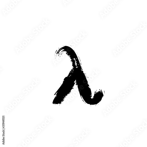 Lambda greek letter icon of ink brushstrokes. Gay liberation movement symbol LGBT icon. Vector illustration photo